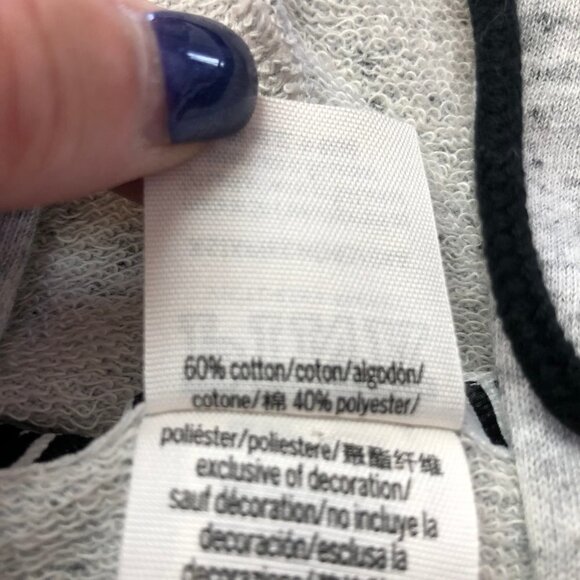 PINK Victoria's Secret Full Zip Up Color Block Hoodie Black/White/Grey XS - Picture 9 of 14